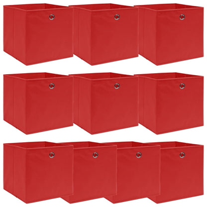 Caja De Almacenaje Con Tapa 4 Uds Tela Azul Celeste 32X32X32 Cm