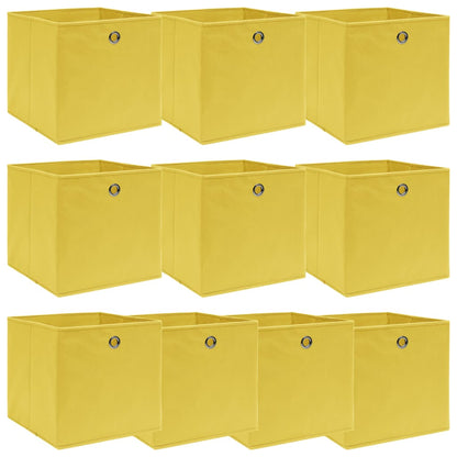 Caja De Almacenaje Con Tapa 4 Uds Tela Azul Celeste 32X32X32 Cm