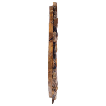 Espejo De Pared Redondo Teca 40 Cm