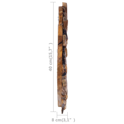Espejo De Pared Redondo Teca 40 Cm