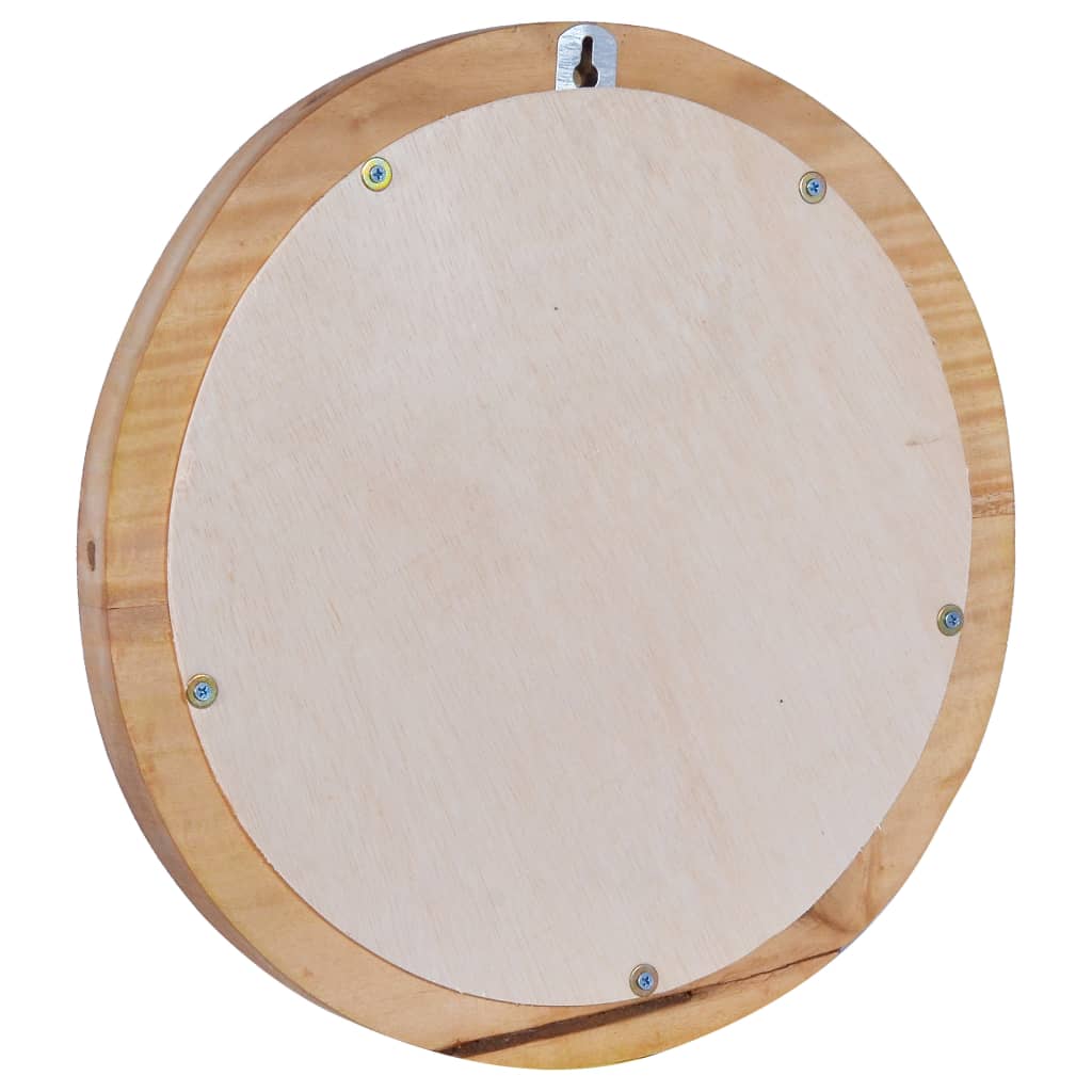 Espejo De Pared Redondo Teca 40 Cm