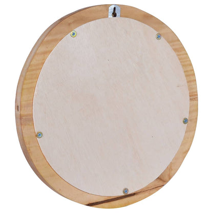 Espejo De Pared Redondo Teca 40 Cm
