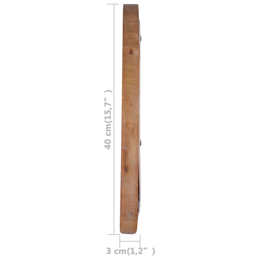 Espejo De Pared Redondo Teca 40 Cm