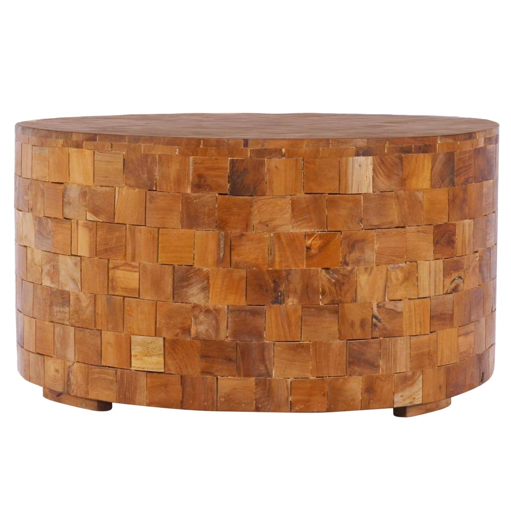 Mesa De Centro De Madera Maciza De Teca 60X60X35 Cm