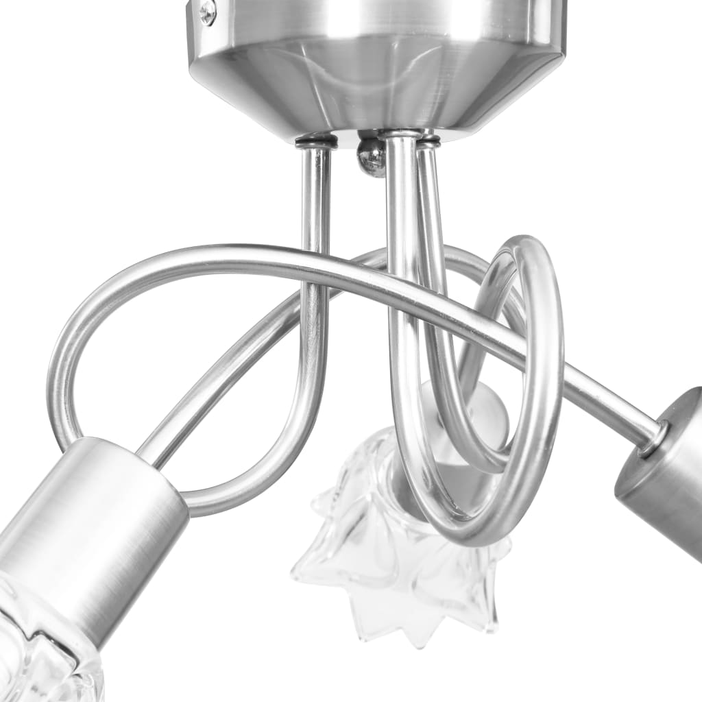 Lámpara De Techo Con Pantallas Vidrio 3 Bombillas E14