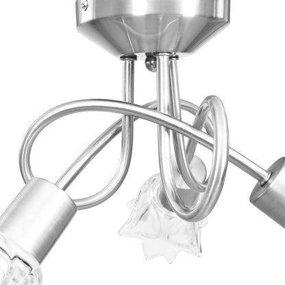 Lámpara De Techo Con Pantallas Vidrio 3 Bombillas E14