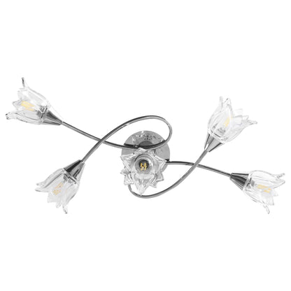Lámpara De Techo Con Pantallas Vidrio 5 Bombillas E14