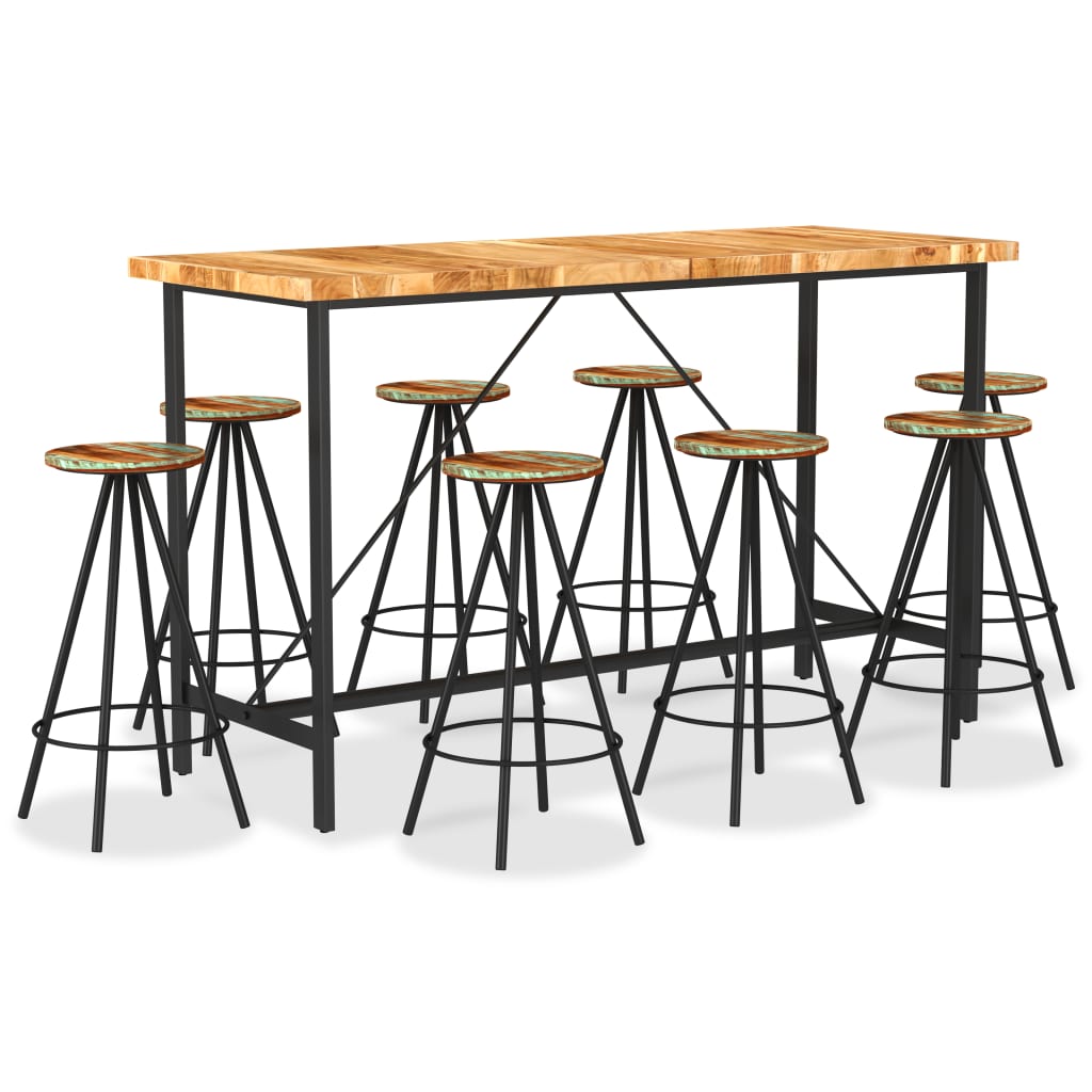 Set De Muebles De Bar 9 Piezas