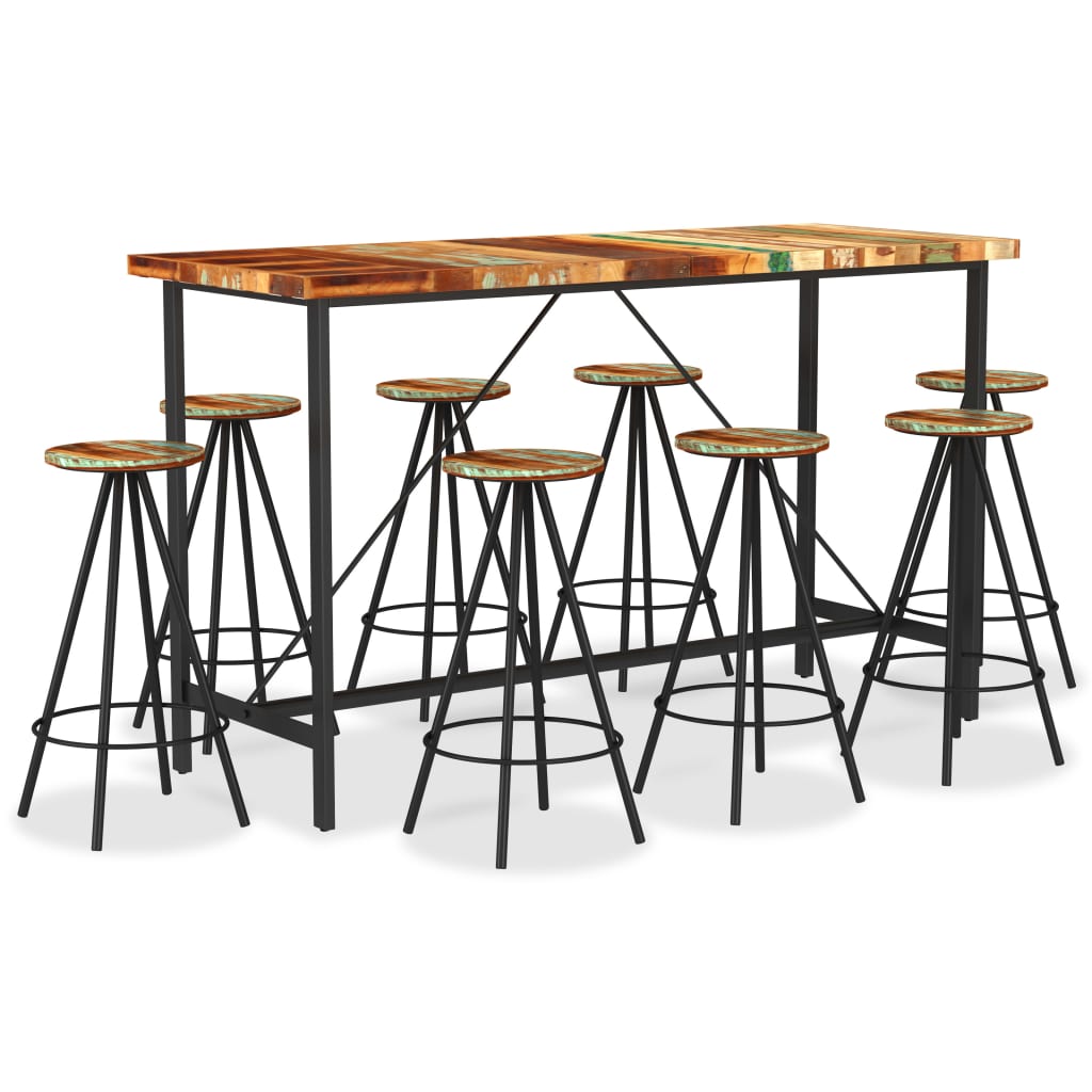 Set De Muebles De Bar 9 Piezas