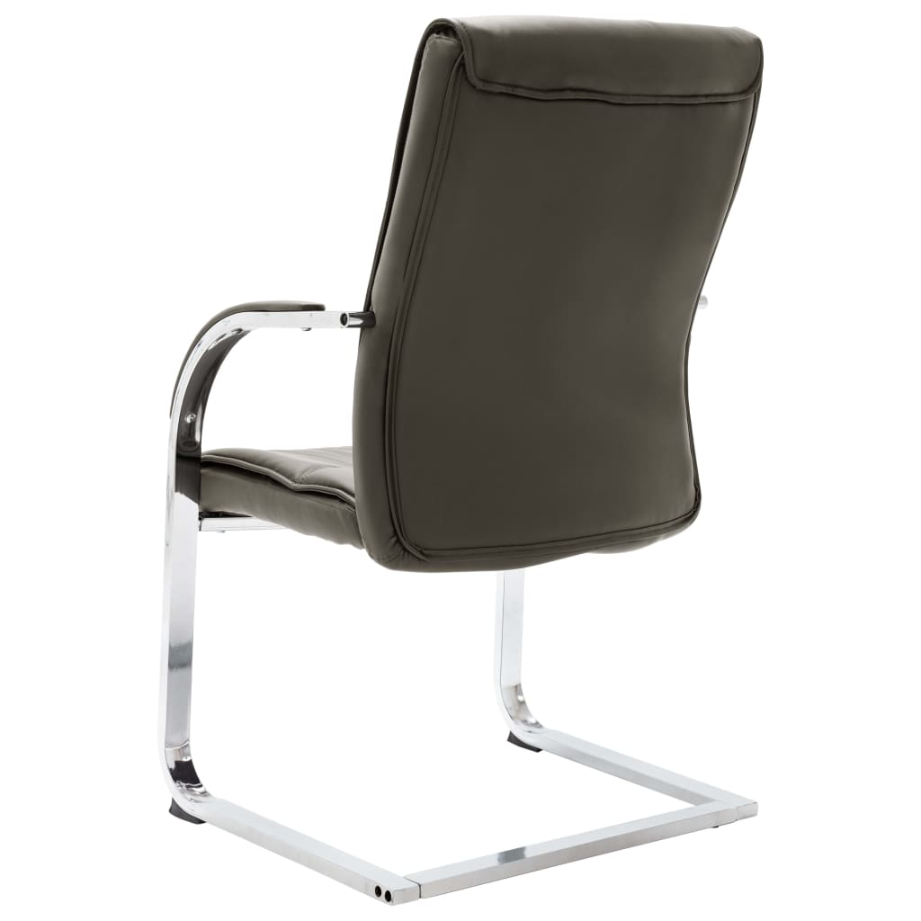 Silla De Oficina Voladiza De Cuero Sintético