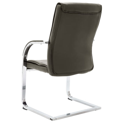 Silla De Oficina Voladiza De Cuero Sintético