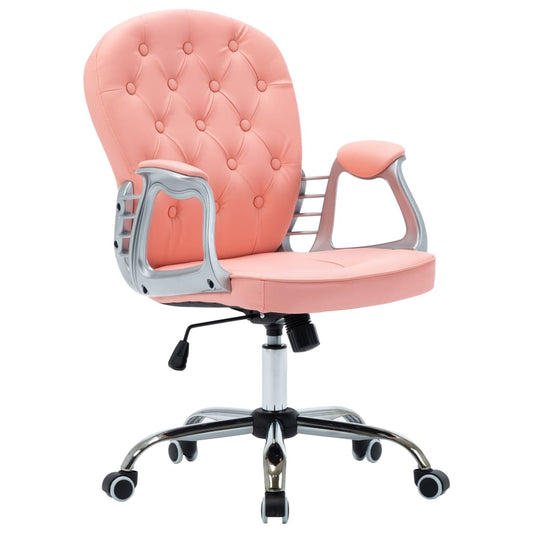 Silla De Oficina Giratoria De Cuero Sintético