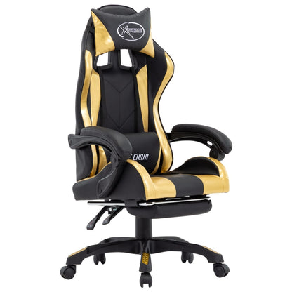 Silla Gaming Con Reposapiés Cuero Sintético
