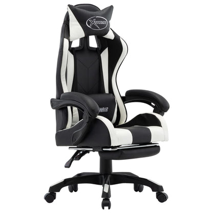 Silla Gaming Con Reposapiés Cuero Sintético