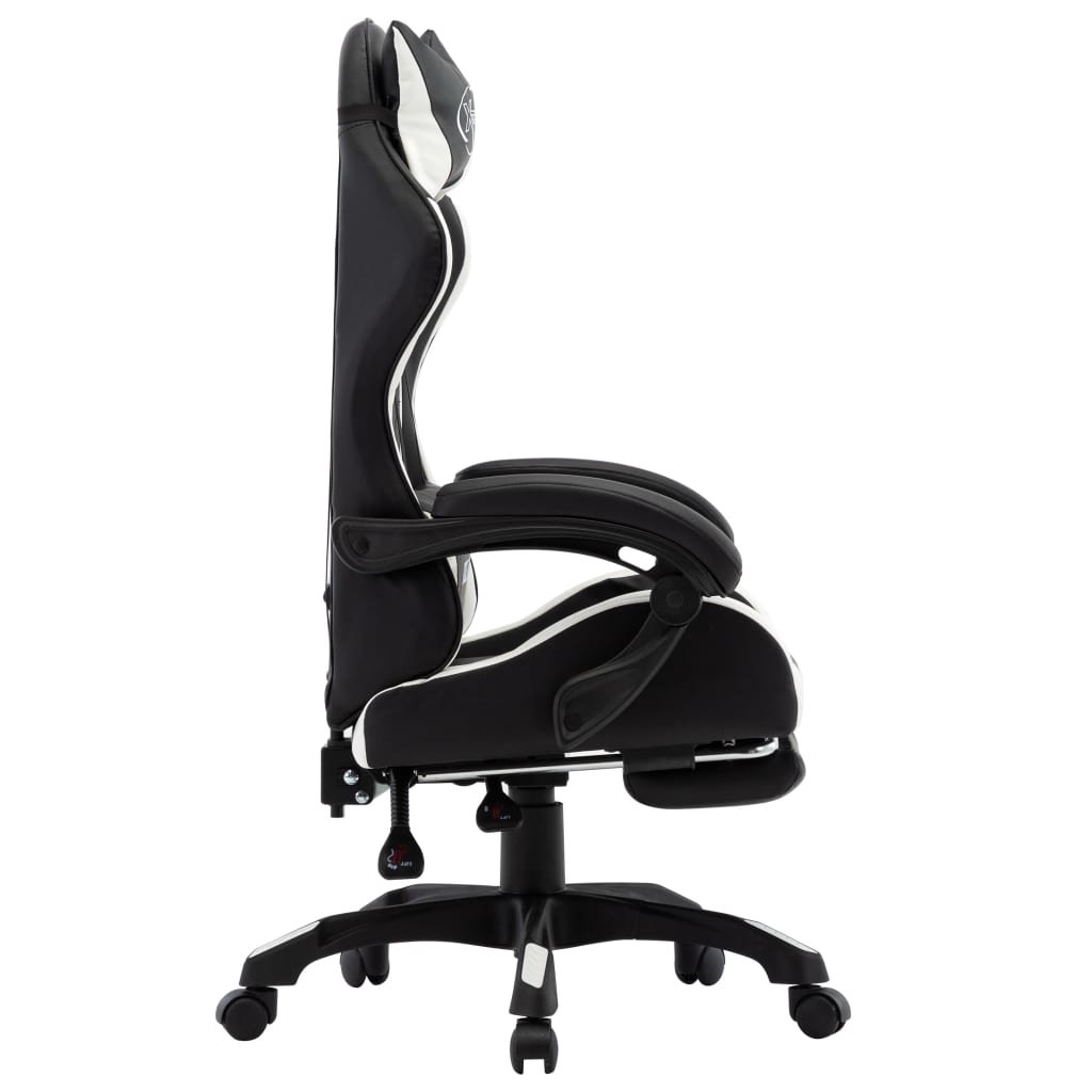 Silla Gaming Con Reposapiés Cuero Sintético