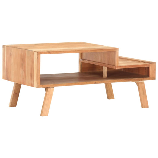 Mesa De Centro De Madera Maciza De Acacia 100X50X45 Cm