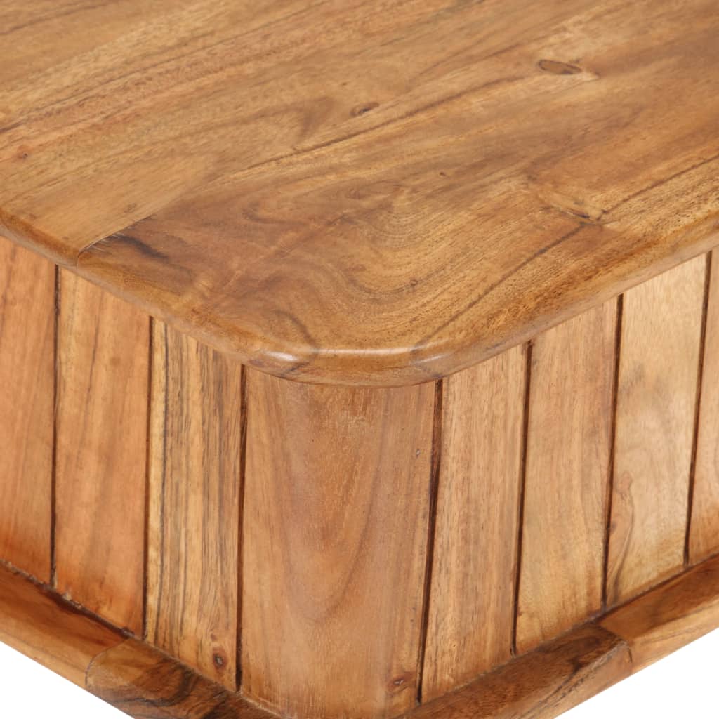 Mesa De Centro Madera Maciza De Acacia 100X50X40 Cm