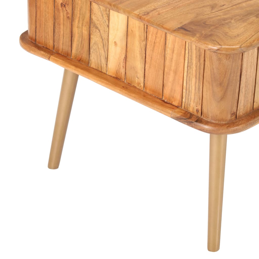 Mesa De Centro Madera Maciza De Acacia 100X50X40 Cm