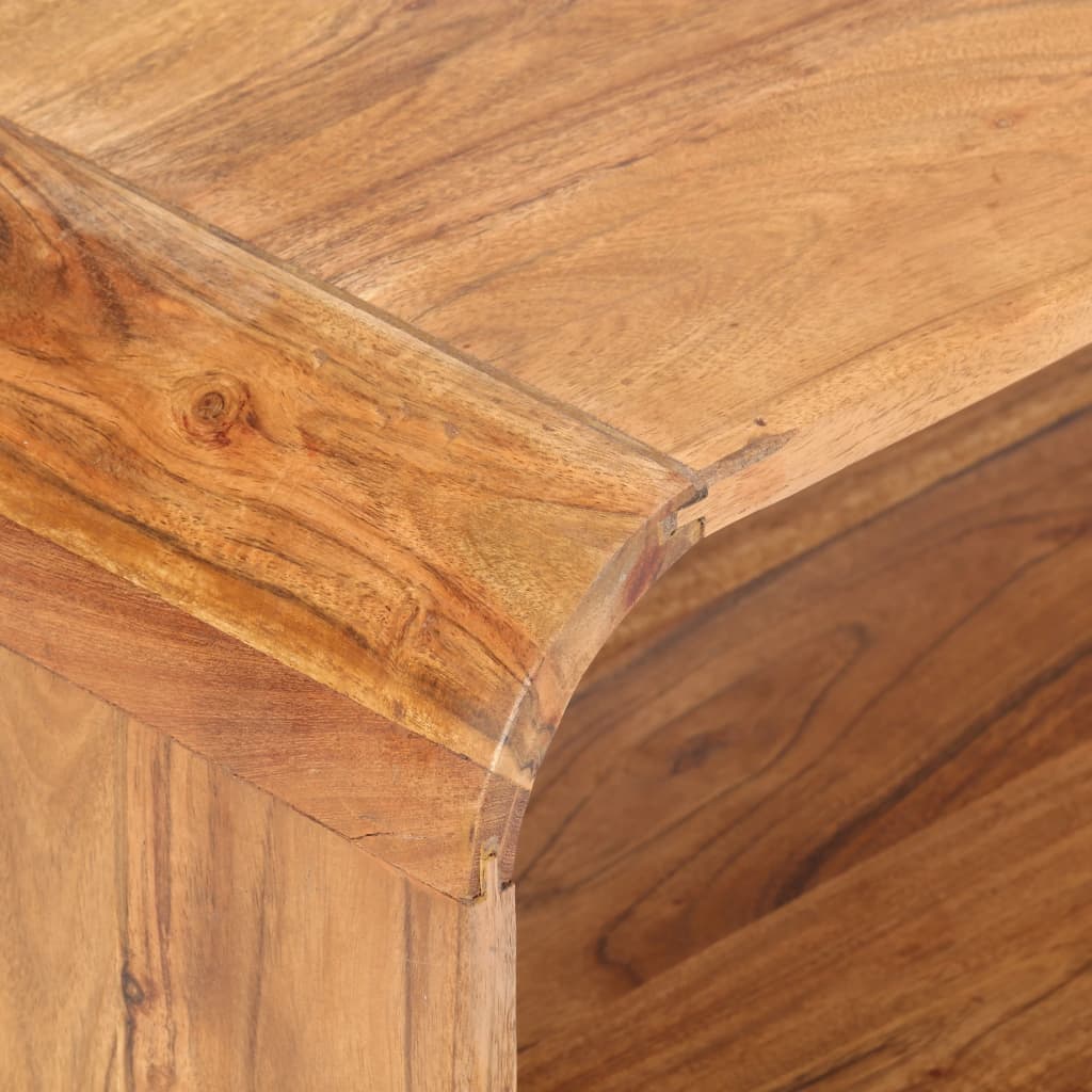 Mesa De Centro De Madera Maciza De Acacia 90X50X30 Cm