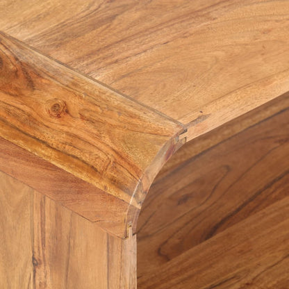 Mesa De Centro De Madera Maciza De Acacia 90X50X30 Cm