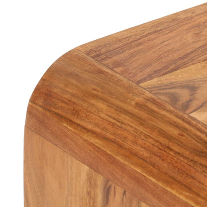 Mesa De Centro De Madera Maciza De Acacia 90X50X30 Cm