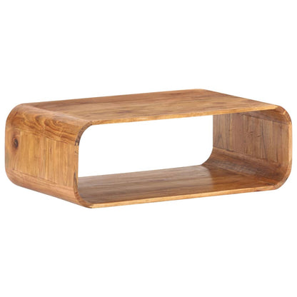 Mesa De Centro De Madera Maciza De Acacia 90X50X30 Cm