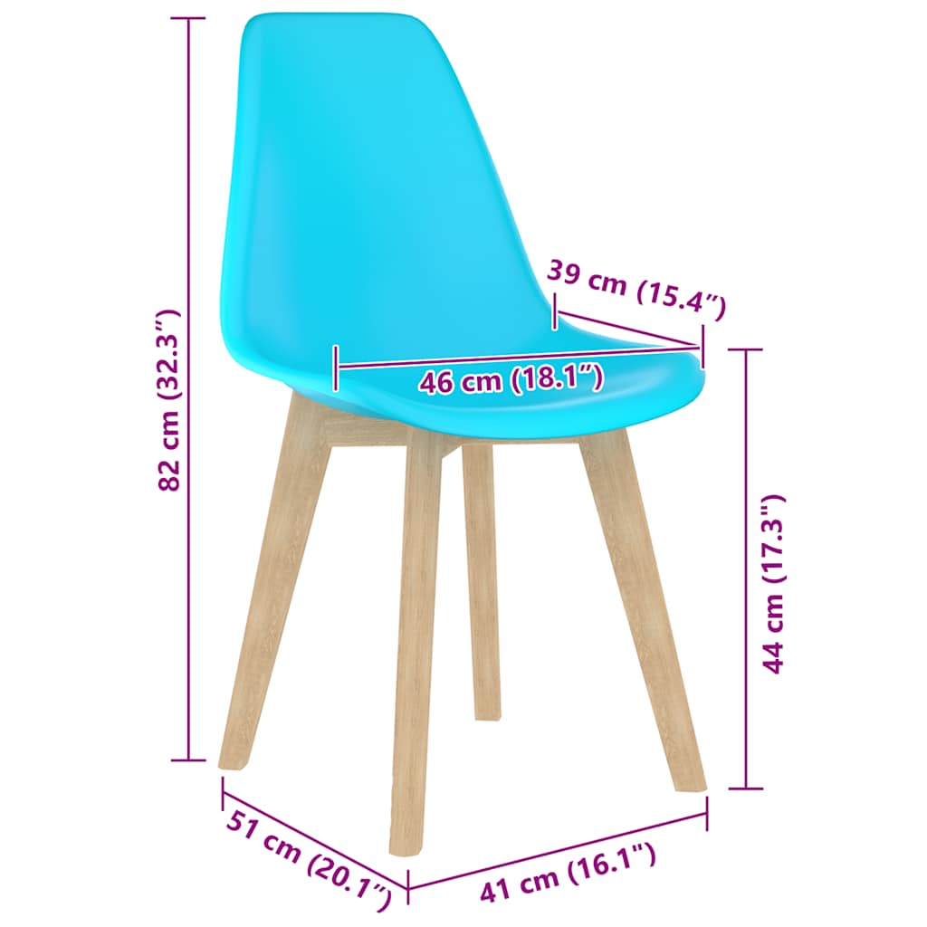 Sillas De Comedor 2 Unidades Plástico