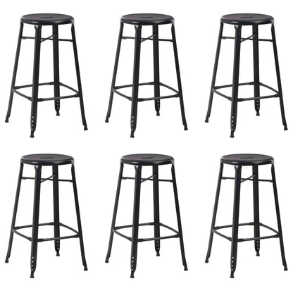 Taburetes De Cocina 6 Unidades Acero