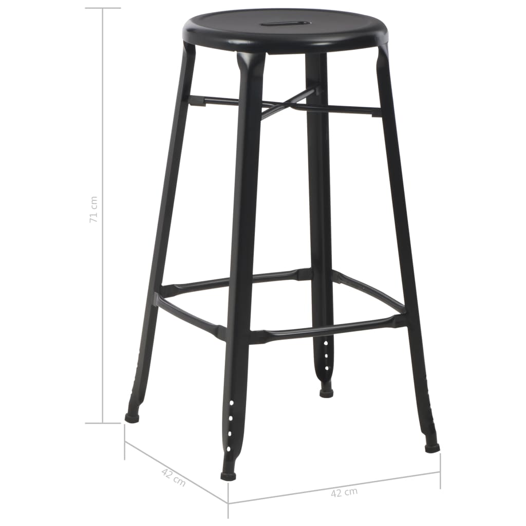 Taburetes De Cocina 6 Unidades Acero