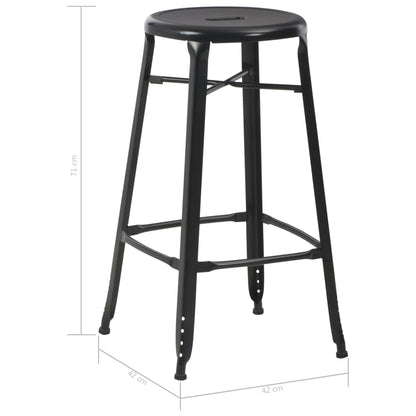 Taburetes De Cocina 6 Unidades Acero