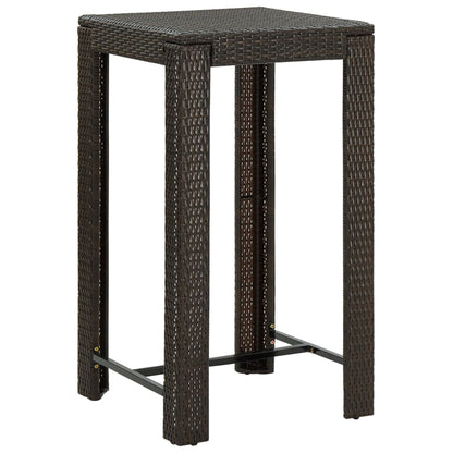 Mesa Alta Para Jardín Ratán Sintético 100X60,5X110,5 Cm