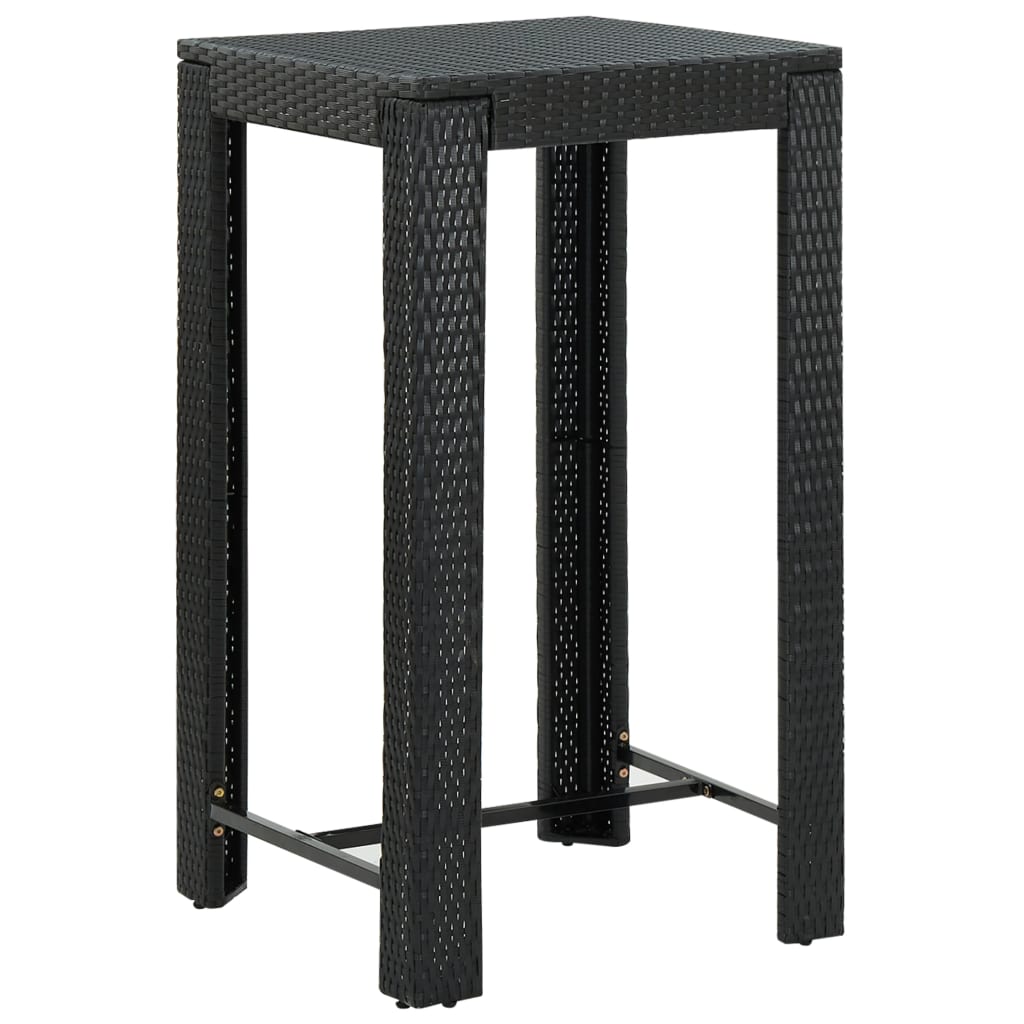 Mesa Alta Para Jardín Ratán Sintético 100X60,5X110,5 Cm