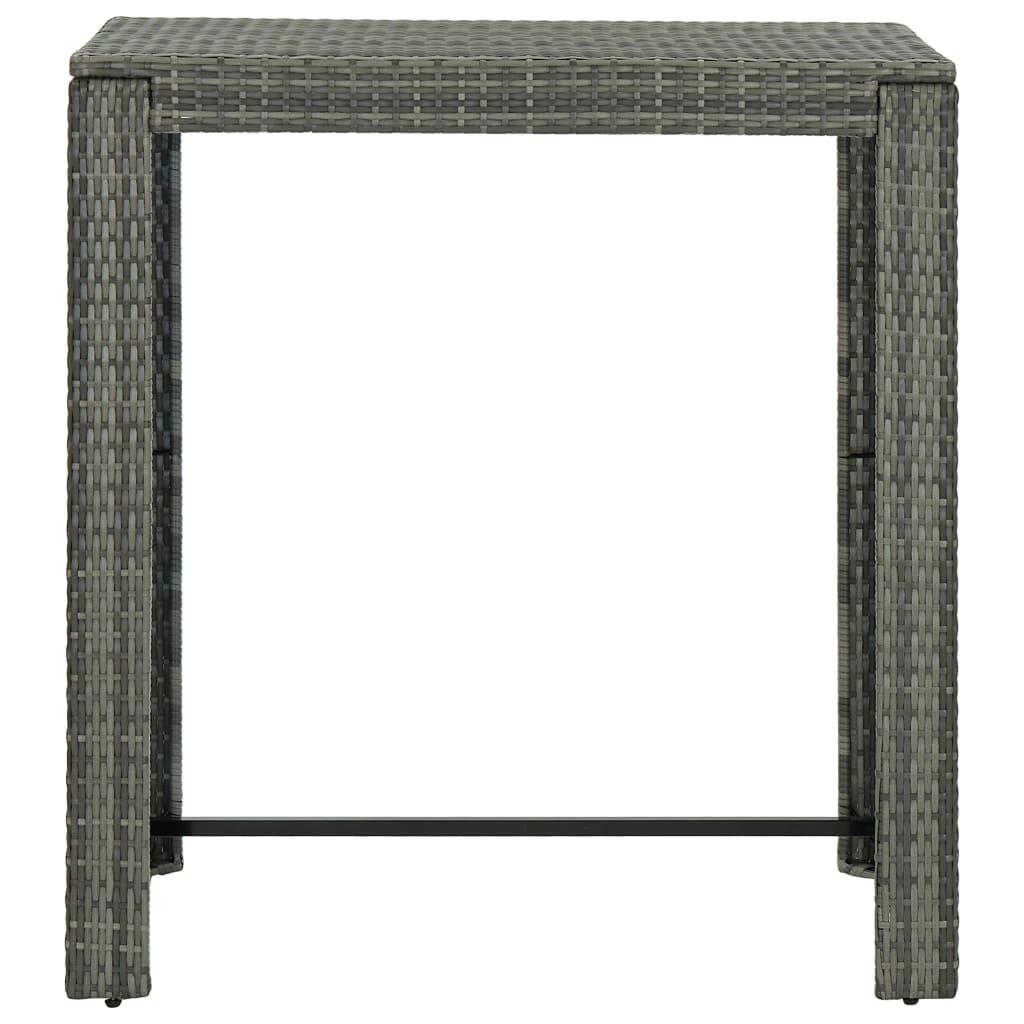 Mesa Alta Para Jardín Ratán Sintético 100X60,5X110,5 Cm