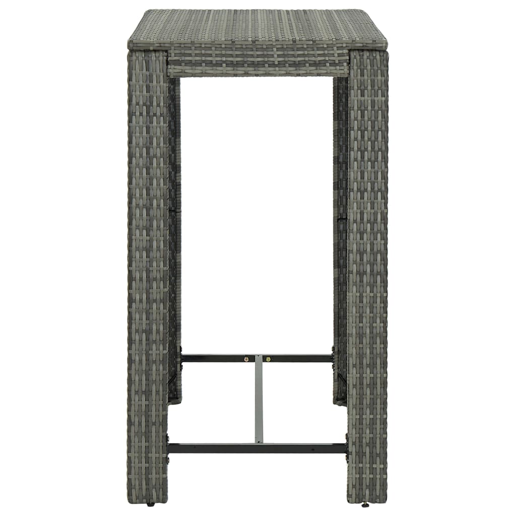 Mesa Alta Para Jardín Ratán Sintético 100X60,5X110,5 Cm