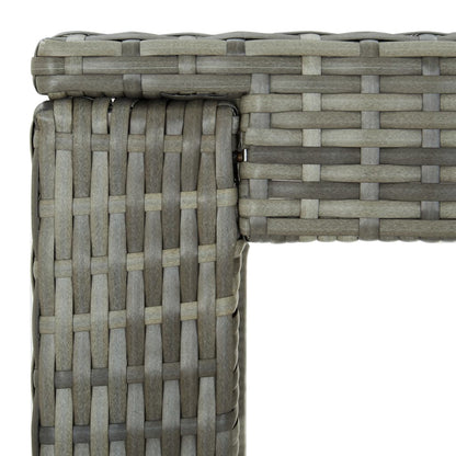 Mesa Alta Para Jardín Ratán Sintético 100X60,5X110,5 Cm