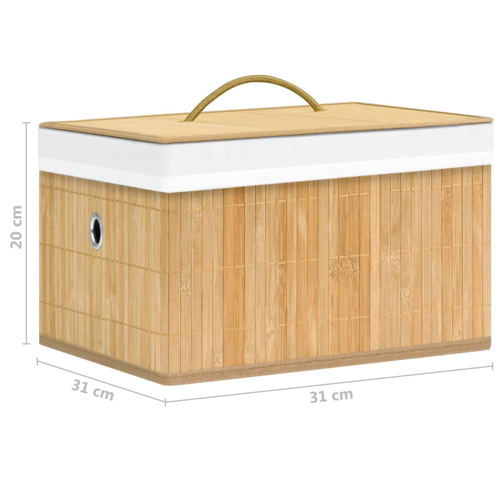 Cajas De Almacenamiento De Bambú 4 Unidades