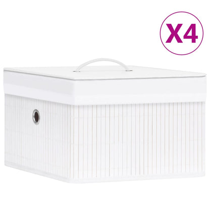 Cajas De Almacenamiento De Bambú 4 Unidades