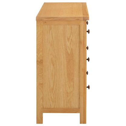 Cajonera De Madera De Roble Macizo 105X33,5X73 Cm