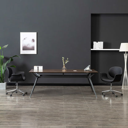 Silla De Oficina Giratoria De Tela Gris Taupe