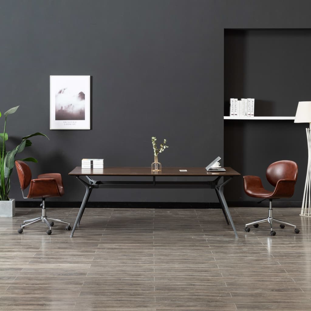 Silla De Oficina Giratoria De Tela Gris Taupe