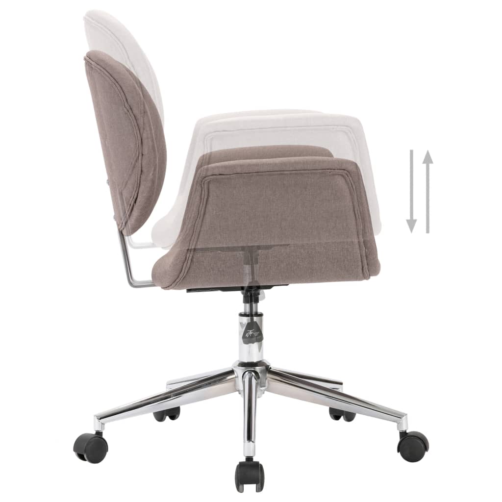 Silla De Oficina Giratoria De Tela Gris Taupe