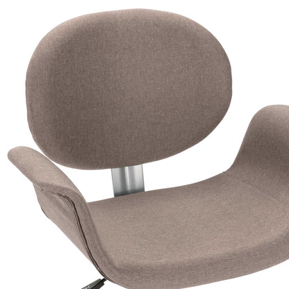 Silla De Oficina Giratoria De Tela Gris Taupe