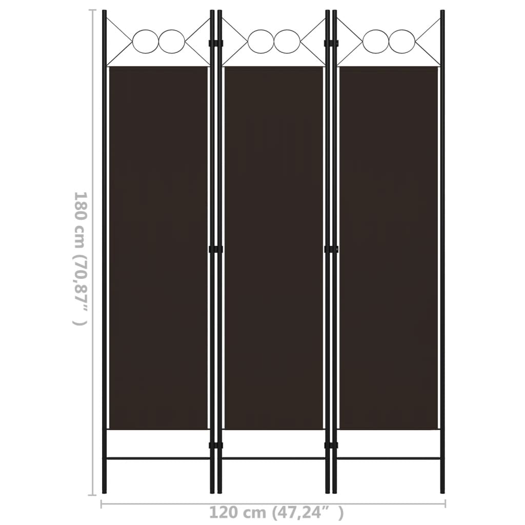 Biombo Divisor De 3 Paneles 120X180 Cm