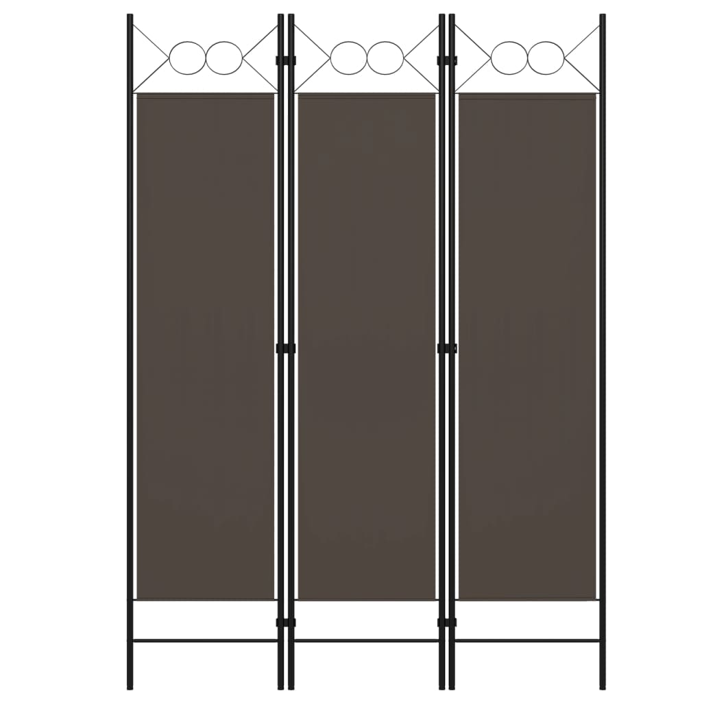 Biombo Divisor De 3 Paneles Gris 120X180 Cm