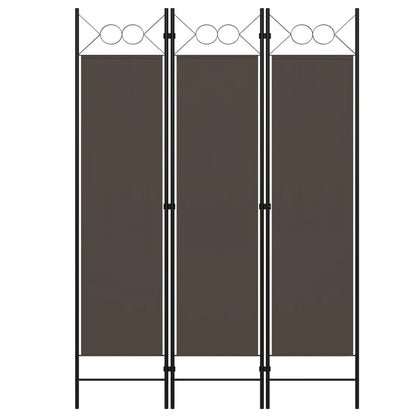 Biombo Divisor De 3 Paneles Gris 120X180 Cm