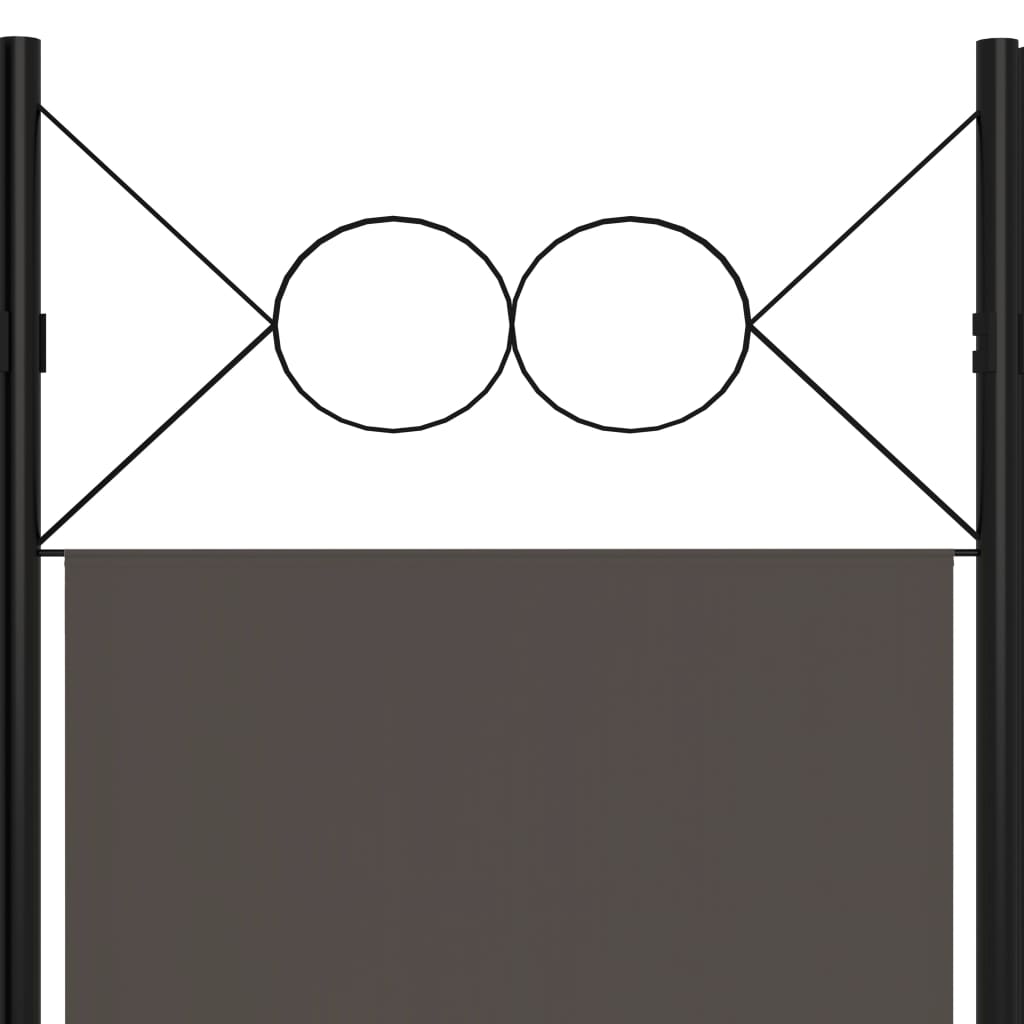 Biombo Divisor De 3 Paneles Gris 120X180 Cm