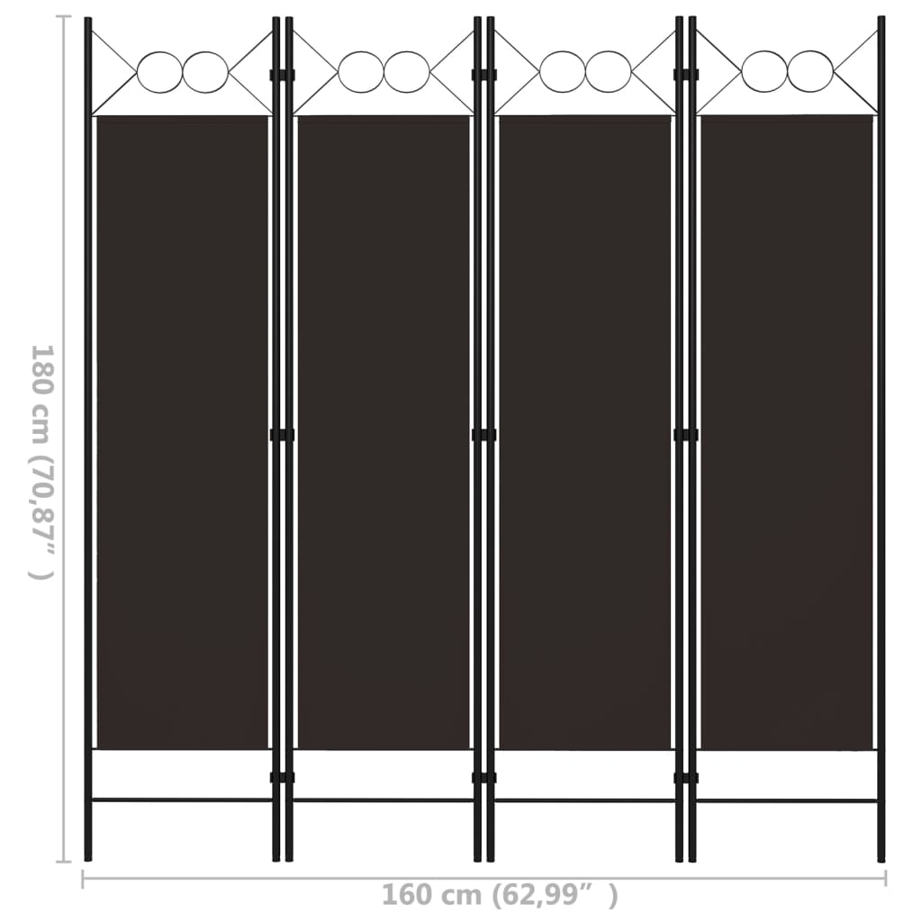 Biombo Divisor De 4 Paneles 160X180 Cm