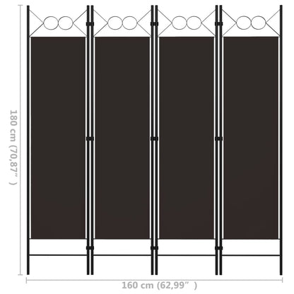 Biombo Divisor De 4 Paneles 160X180 Cm