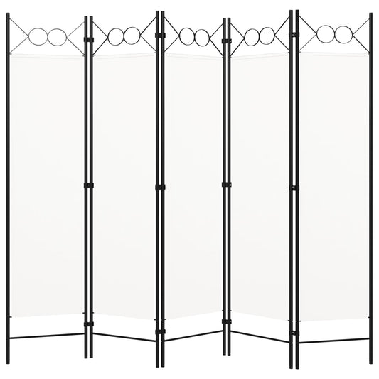 Biombo Divisor De 5 Paneles 200X180 Cm