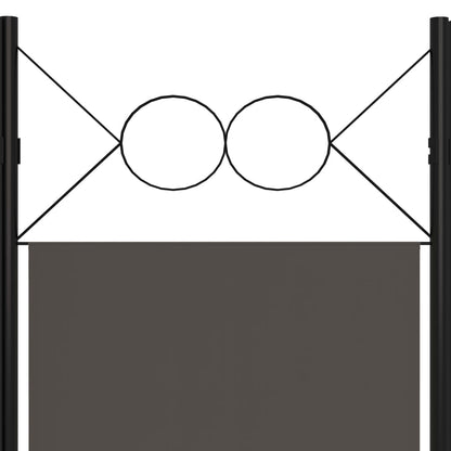 Biombo Divisor De 5 Paneles Gris 200X180 Cm